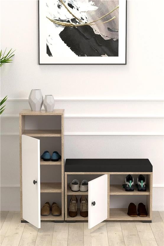 Evdemo Duru 2 Parça Döşemeli Ayakkabılık