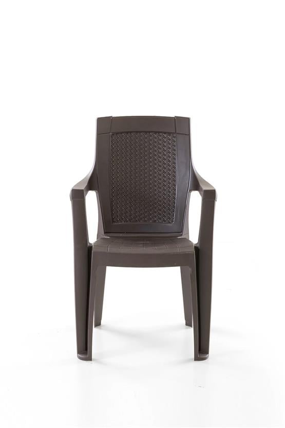 Evdemo Efes 2li Rattan Sandalye Kahve