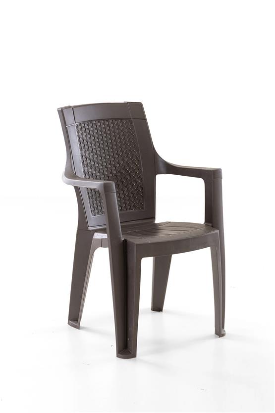 Evdemo Efes 2li Rattan Sandalye Kahve