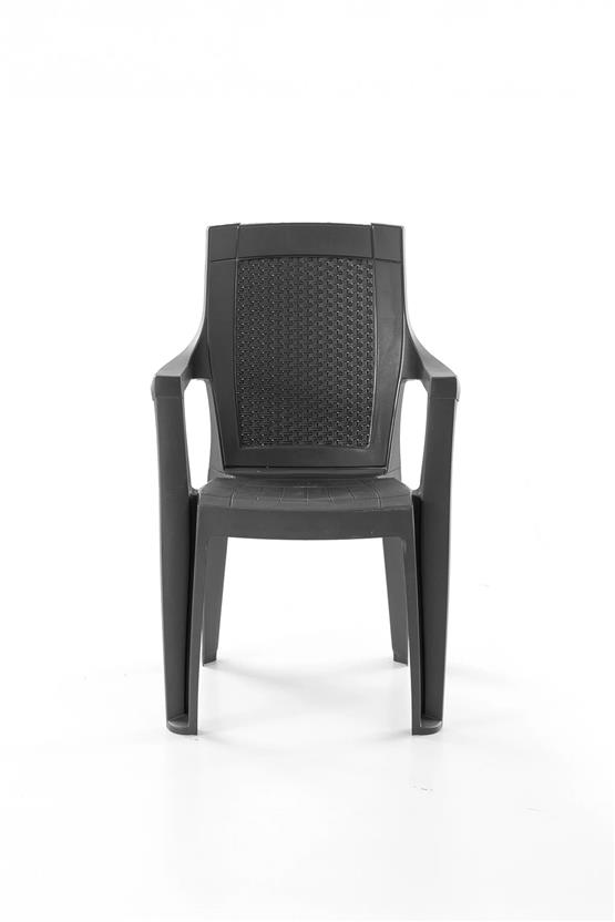 Evdemo Efes 2li Rattan Sandalye Siyah