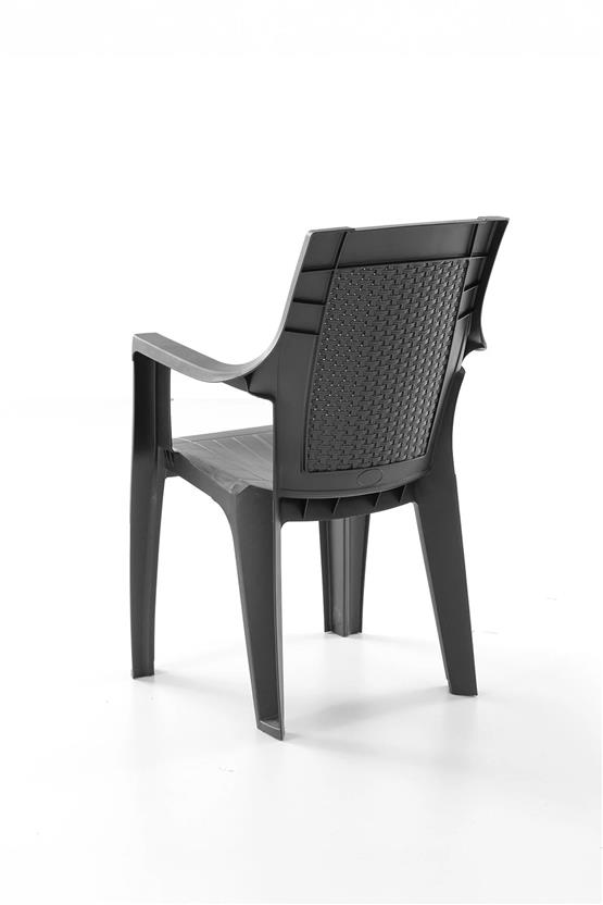 Evdemo Efes 4lü Rattan Sandalye Siyah