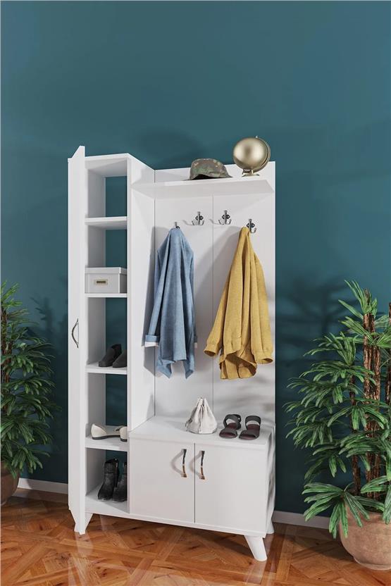 Evdemo Eko Portmanto Vestiyer Beyaz