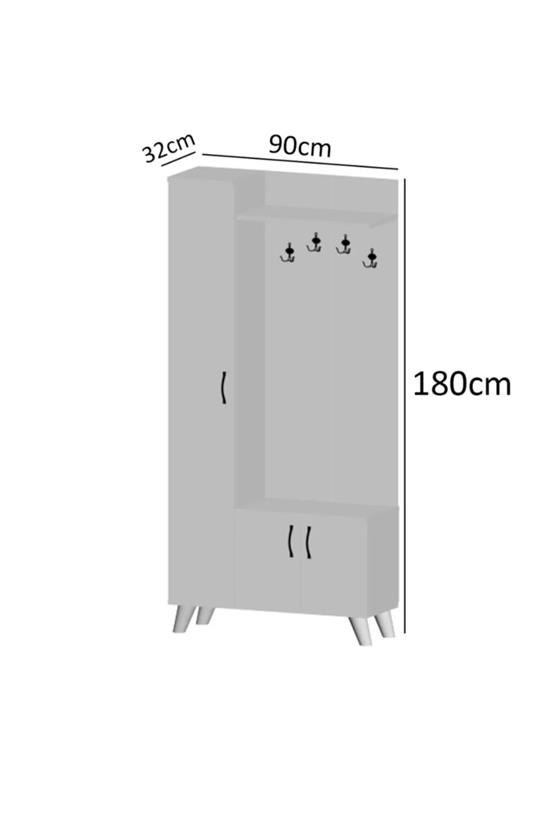 Evdemo Eko Portmanto Vestiyer Beyaz