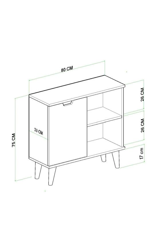Evdemo Elegant 2 Kapaklı Dekoratif Konsol Beyaz
