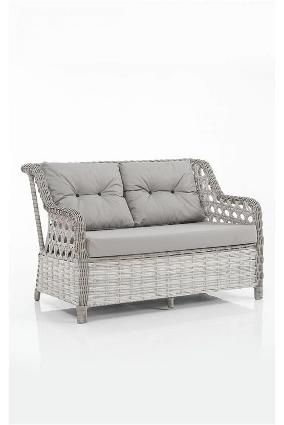 Evdemo Eren Rattan Bahçe Balkon Takımı 2+1+1 Gri