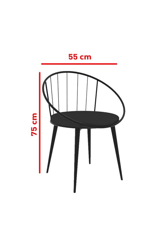 Evdemo Eylül 4 Kişilik Mutfak Masa Takımı Atlantik Çam Siyah