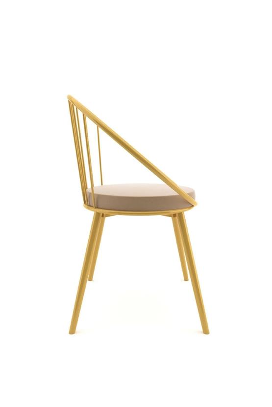 Evdemo Eylül Metal Tel Sandalye Altın Sarısı