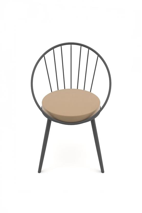 Evdemo Eylül Metal Tel Sandalye Antrasit Gri