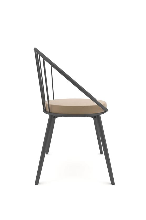 Evdemo Eylül Metal Tel Sandalye Antrasit Gri