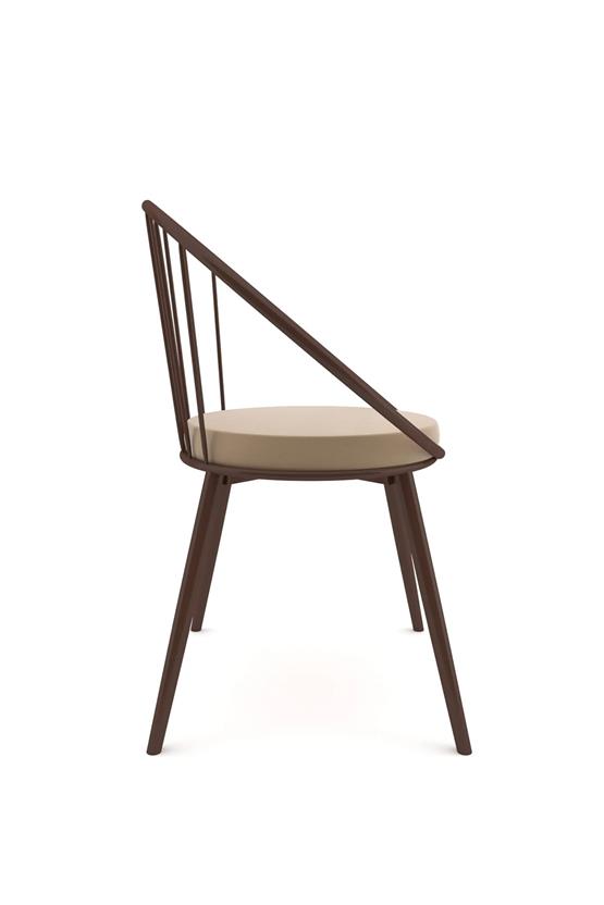 Evdemo Eylül Metal Tel Sandalye Kahve