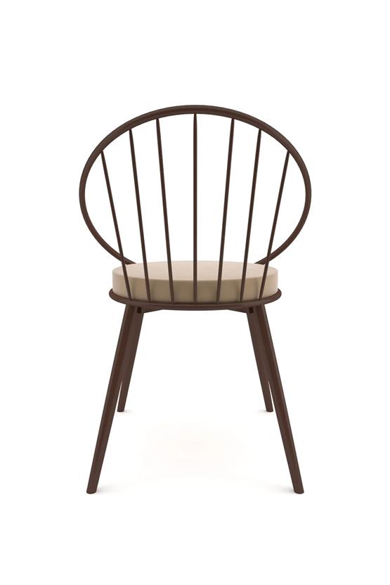 Evdemo Eylül Metal Tel Sandalye Kahve