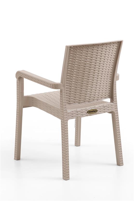 Evdemo King 4lü Rattan Sandalye Cappuccino