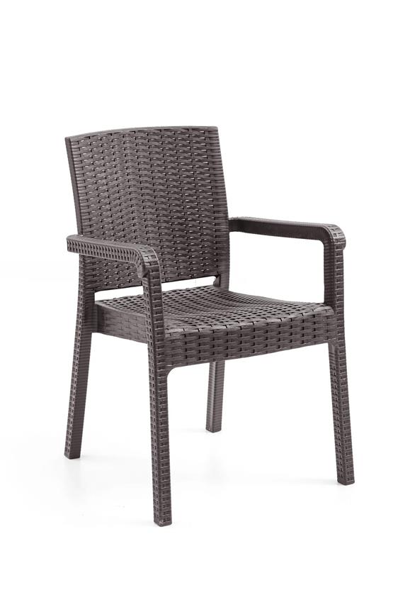 Evdemo King 4lü Rattan Sandalye Kahve