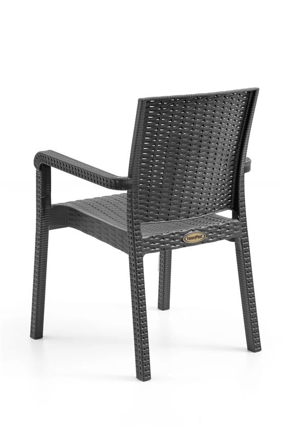 Evdemo King 4lü Rattan Sandalye Siyah