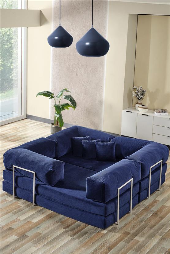 Evdemo Legom Lucas Aktivite Koltuğu Yatak Olabilen Çok Amaçlı Kanepe L Koltuk Mavi