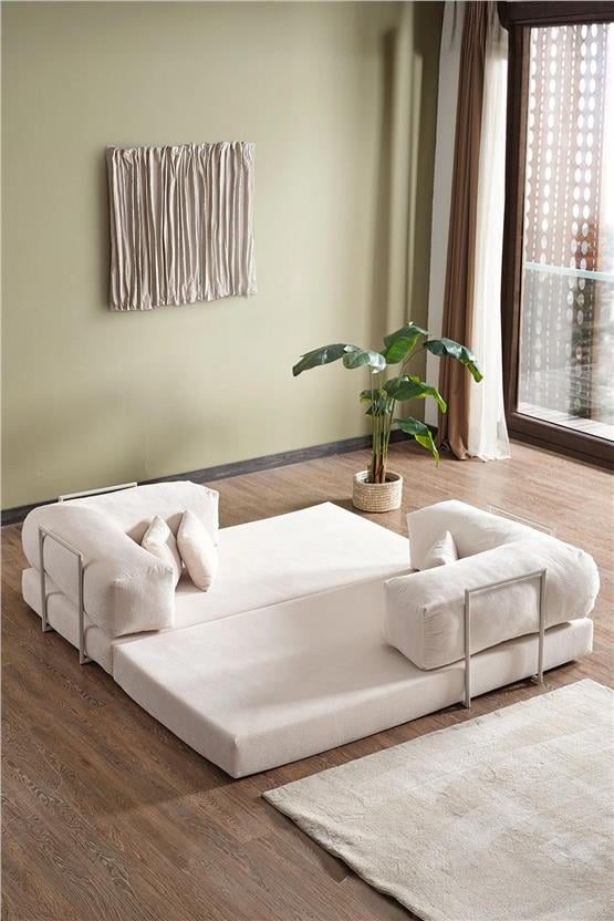 Evdemo Legom Lucas Aktivite Koltuğu Yatak Olabilen Çok Amaçlı Kanepe L Koltuk Krem