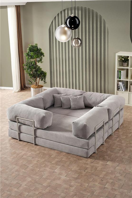 Evdemo Legom Lucas Aktivite Koltuğu Yatak Olabilen Çok Amaçlı Kanepe L Koltuk Gri