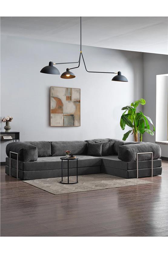 Evdemo Legom Lucas Aktivite Koltuğu Yatak Olabilen Çok Amaçlı Kanepe L Koltuk Antrasit