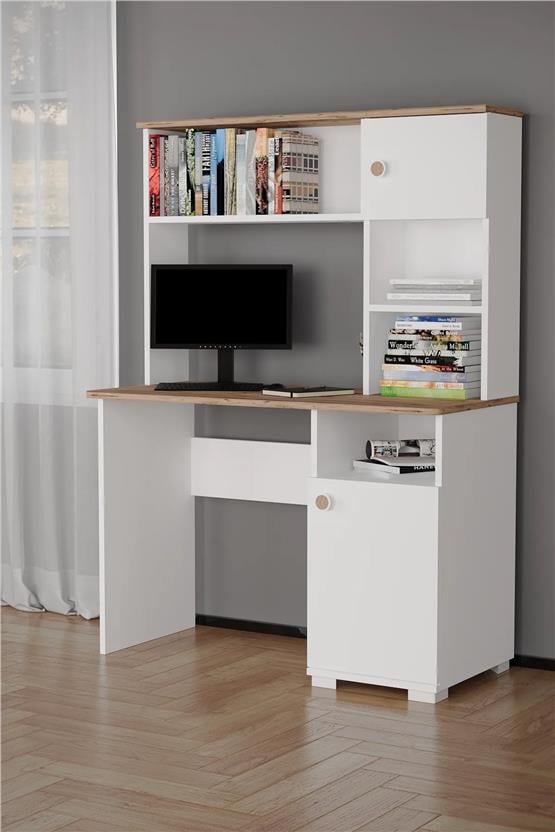 Evdemo Meta Çalışma Masası Atlantik Çam Beyaz