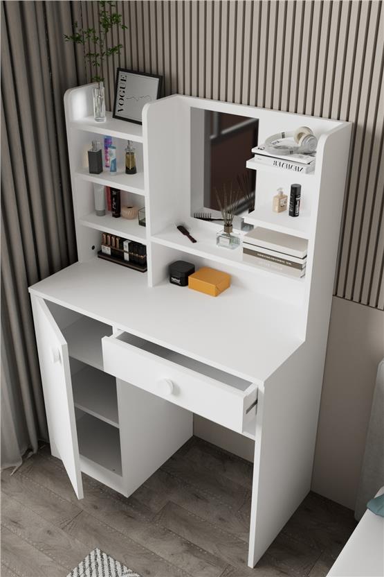 Evdemo Orkide Makyaj Masası Beyaz