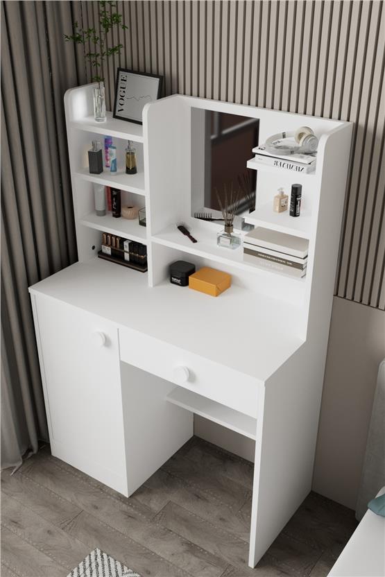 Evdemo Orkide Makyaj Masası Beyaz