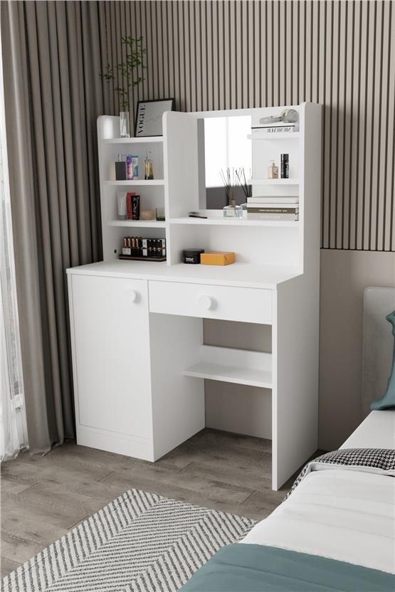 Evdemo Orkide Makyaj Masası Beyaz