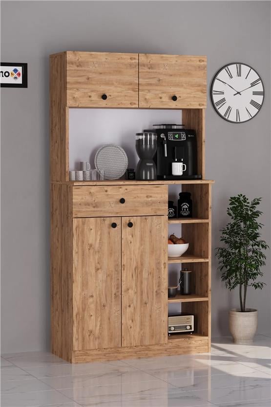 Evdemo Pera Kahve Köşesi Çok Amaçlı Dolap Atlantik Çam