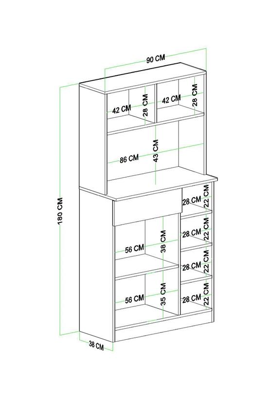 Evdemo Pera Kahve Köşesi Çok Amaçlı Dolap Atlantik Çam