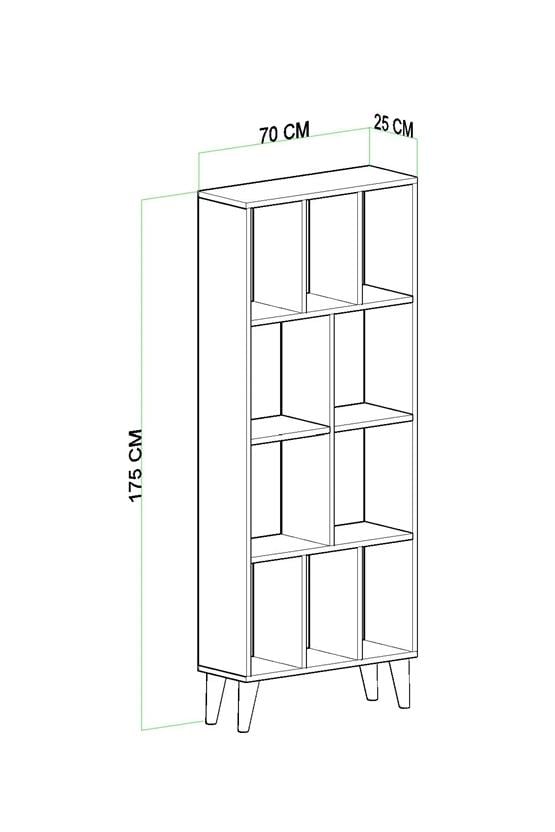 Evdemo Petek Dekoratif Kitaplık Ceviz