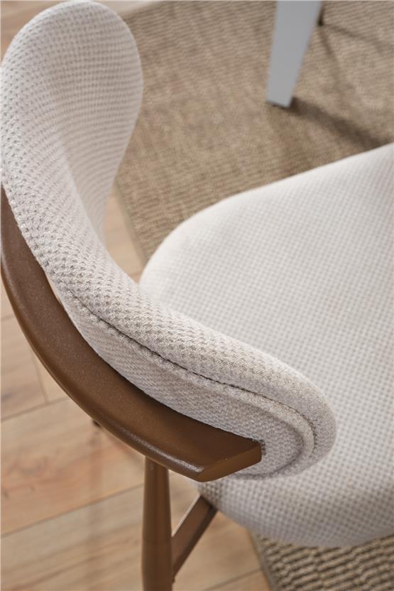 Evdemo Polo 6 Kişilik Mutfak Yemek Masası Takımı Krem