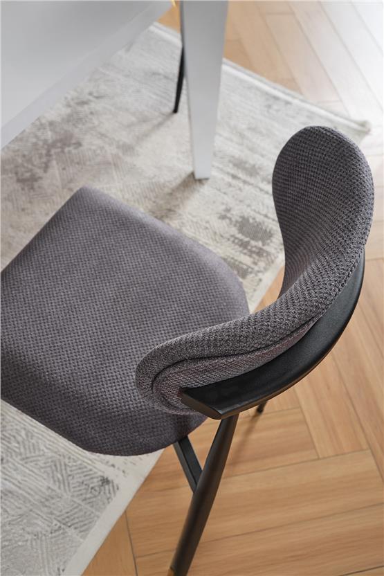 Evdemo Polo 6 Kişilik Mutfak Yemek Masası Takımı Antrasit