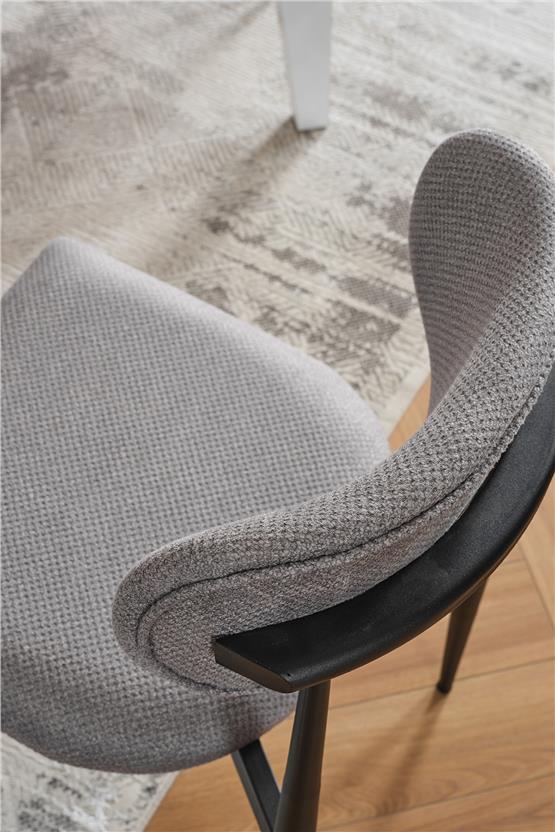 Evdemo Polo 6 Kişilik Mutfak Yemek Masası Takımı Gri