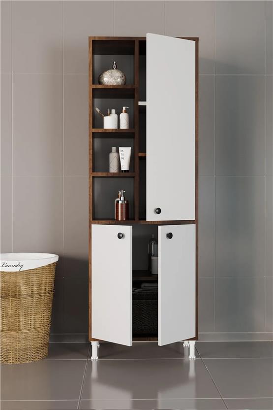 Evdemo Selen Çok Amaçlı Mutfak Banyo Dolabı Ceviz