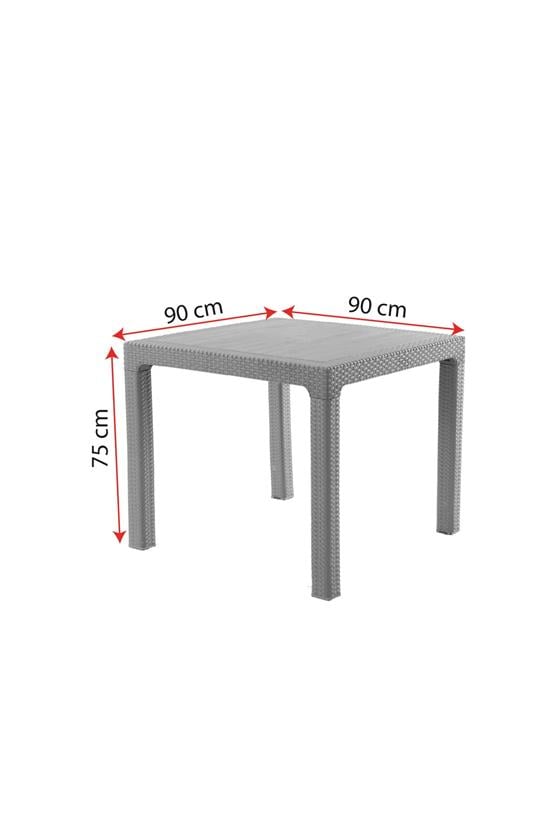 Evdemo Side 2 Kişilik Rattan Masa Sandalye Takımı Kahve