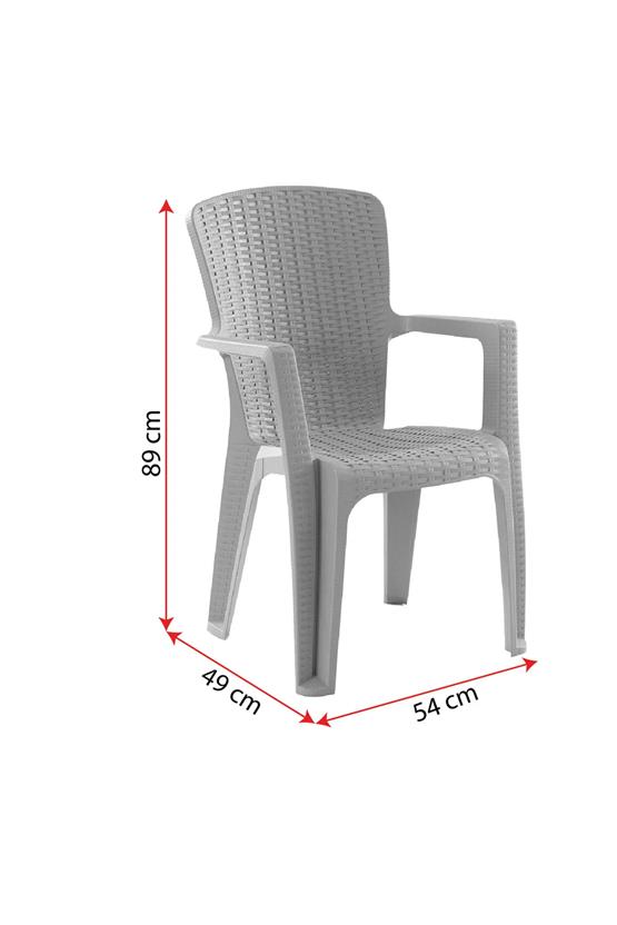 Evdemo Side 2 Kişilik Rattan Masa Sandalye Takımı Kahve