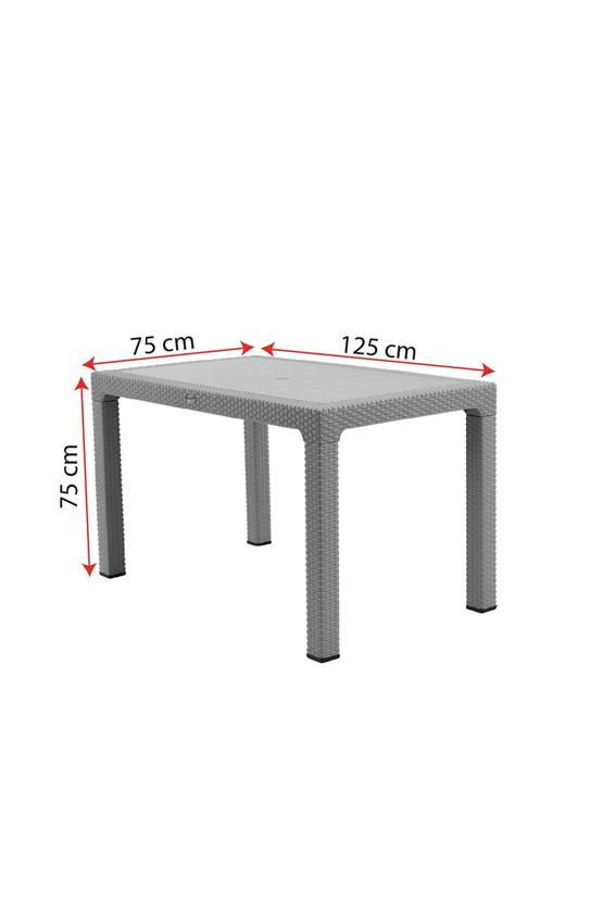 Evdemo Side 4 Kişilik Rattan Masa Sandalye Takımı Kahve