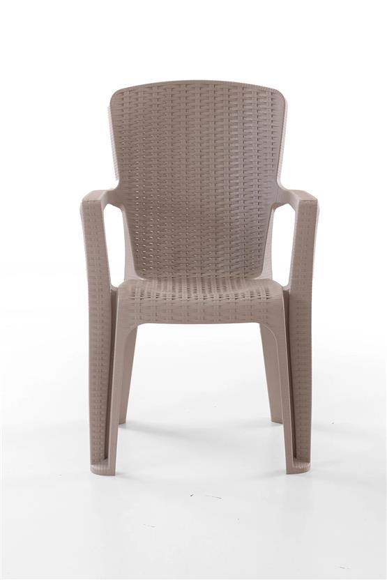 Evdemo Side 4lü Rattan Sandalye Cappuccino