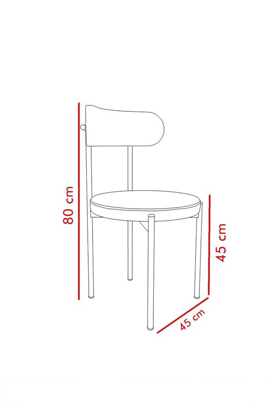 Evdemo Trend 2li Mutfak Masası Sandalyesi Krem-Kahve