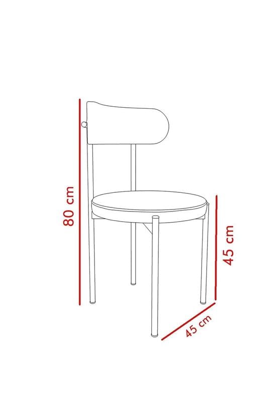 Evdemo Trend 4 Kişilik Mutfak Masa Takımı Beyaz-Siyah-Siyah