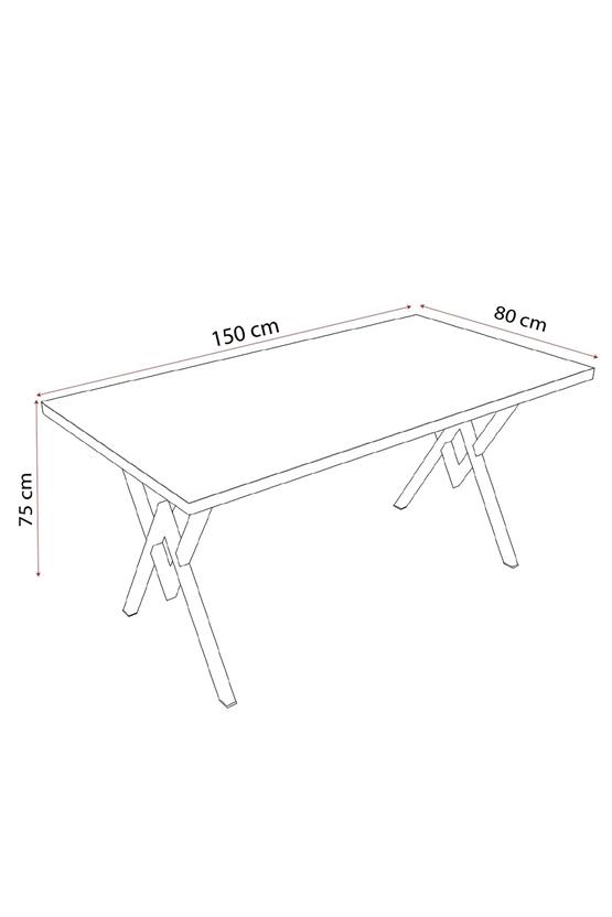 Evdemo Trend 6 Kişilik Mutfak Masa Takımı Atlantik Çam-Krem-Kahve