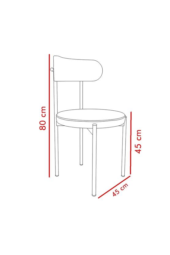 Evdemo Trend Tekli Mutfak Masası Sandalyesi Krem-Siyah