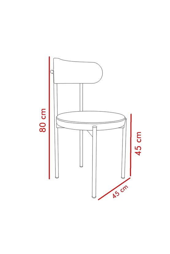 Evdemo Trend Tekli Mutfak Masası Sandalyesi Siyah-Siyah