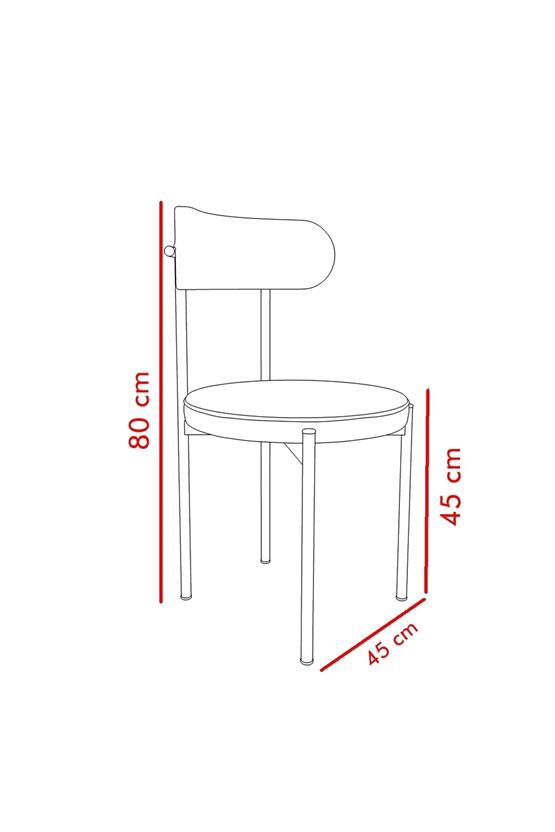 Evdemo Trend Tekli Mutfak Masası Sandalyesi Krem-Kahve