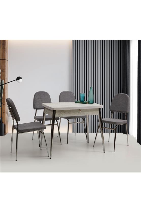 Eymense Açelya 4 Sandalyeli Mutfak Masa Takımı