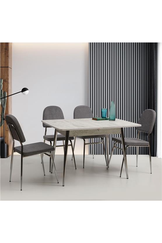 Eymense Açelya 4 Sandalyeli Mutfak Masa Takımı