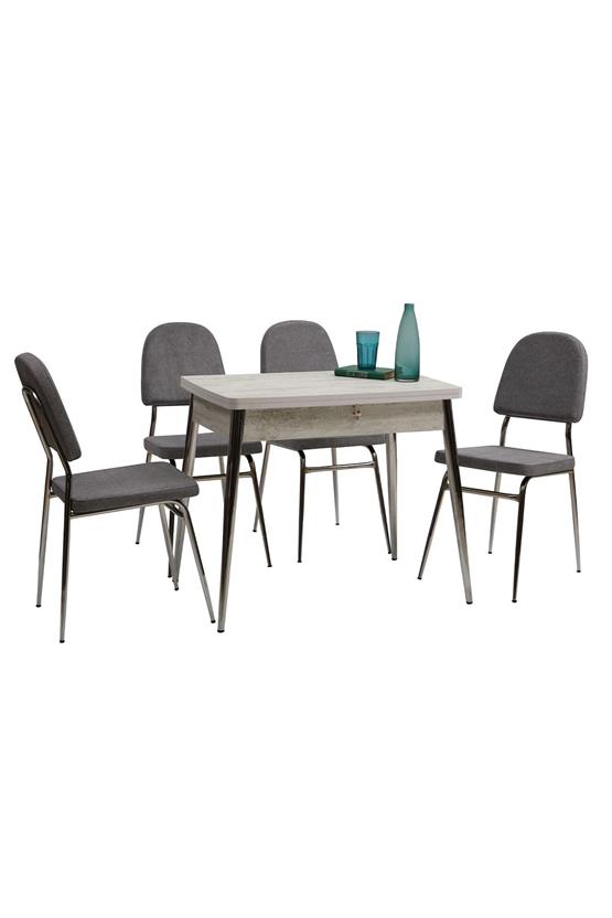 Eymense Açelya 4 Sandalyeli Mutfak Masa Takımı