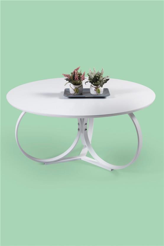 Eymense Alyans Beyaz Orta Sehpa Beyaz