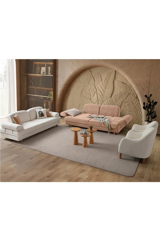 Eymense Aries Yataklı Sandıklı Koltuk Takımı 3+3+1+1 Pembe