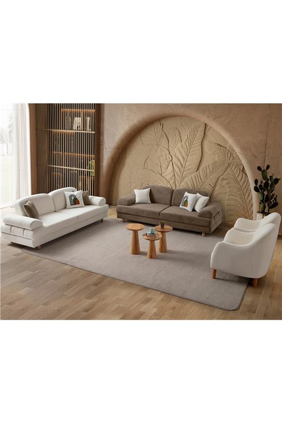 Eymense Aries Yataklı Sandıklı Koltuk Takımı 3+3+1+1 Kahverengi