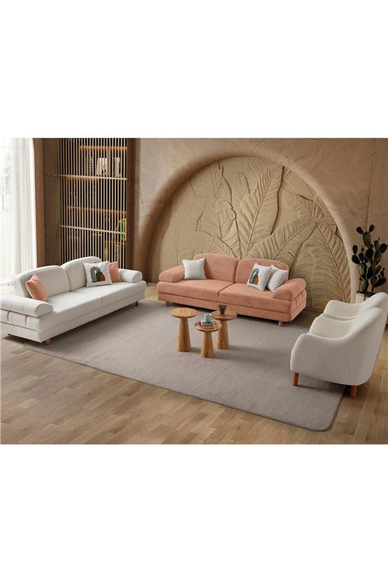 Eymense Aries Yataklı Sandıklı Koltuk Takımı 3+3+1+1 Pembe